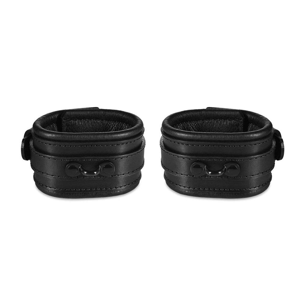 Leather Wrist Cuff Set Black - CoreFlexInd