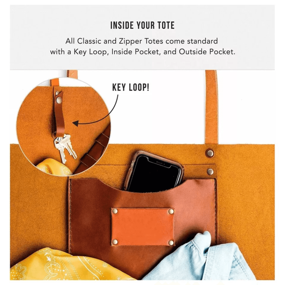 Light Brown Women Leather Tote Bag - CoreFlexInd