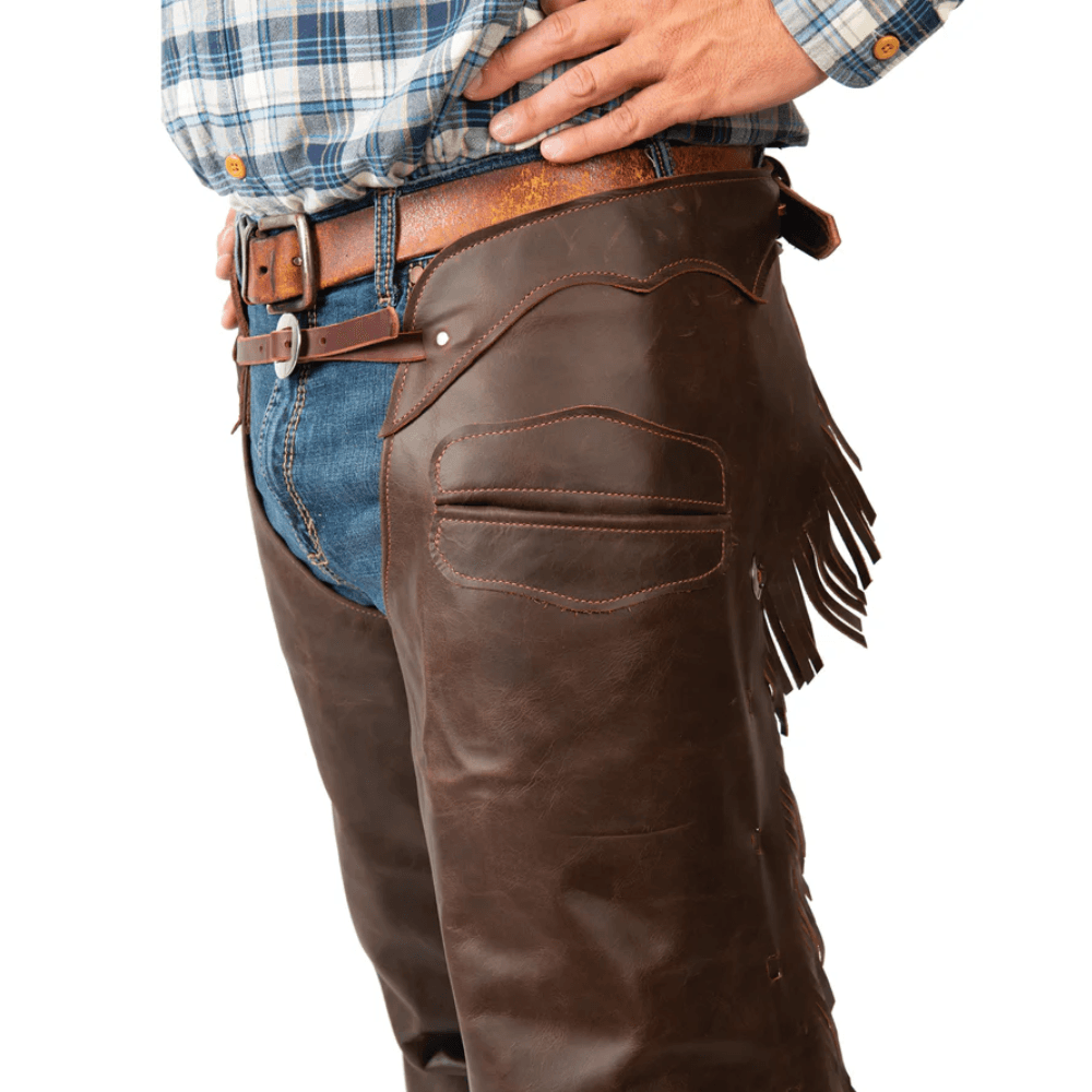 Men's Western Leather Chaps - CoreFlexInd