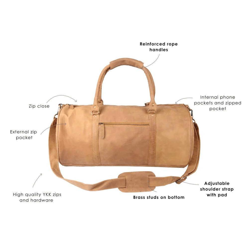 Womens Leather Holdall - CoreFlexInd
