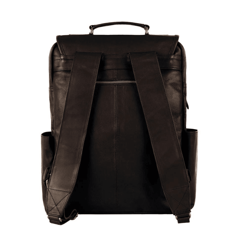 Square Brown Leather Backpack - CoreFlexInd