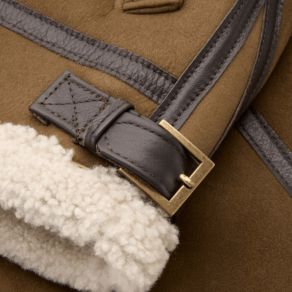 Allsaints Shearling Leather Jacket - CoreFlexInd