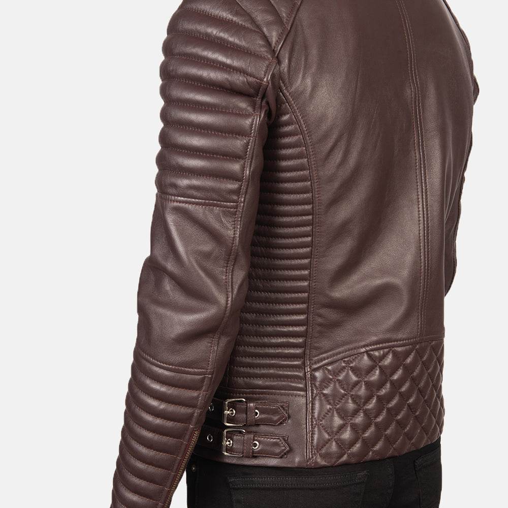 Armand Brown Leather Biker Jacket - CoreFlexInd