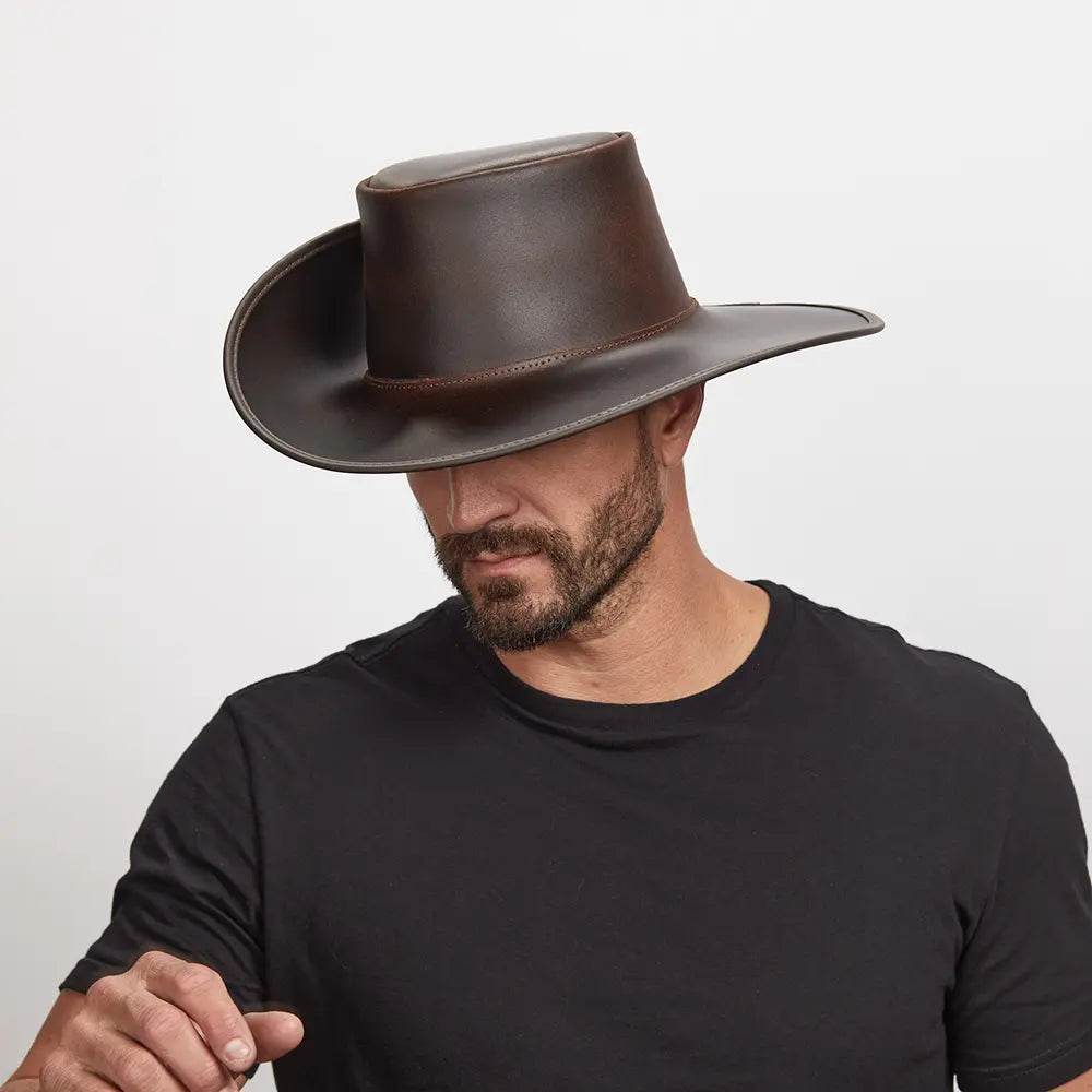 Mens Leather Pirate Hat - CoreFlexInd