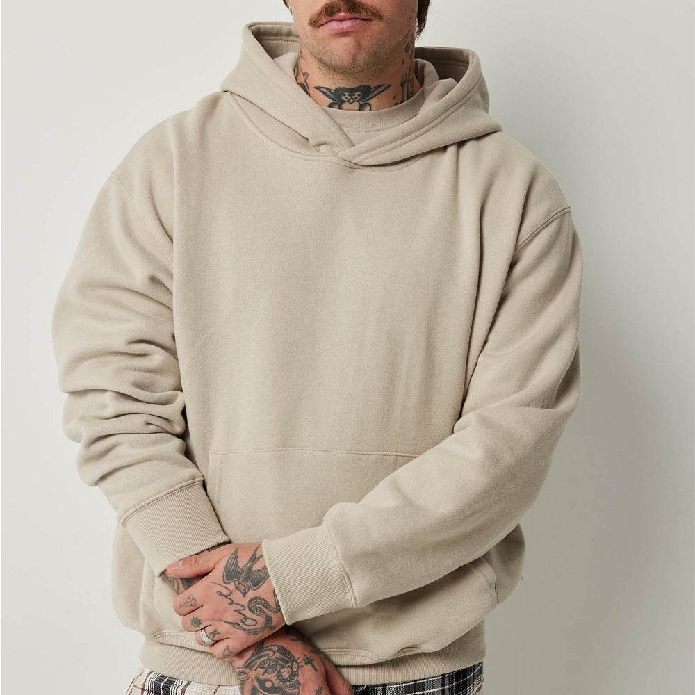 BEIGE Solid Hoodie - CoreFlexInd