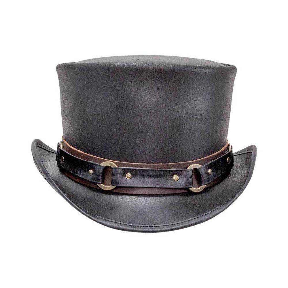 Black Cowboy Leather Hat - CoreFlexInd