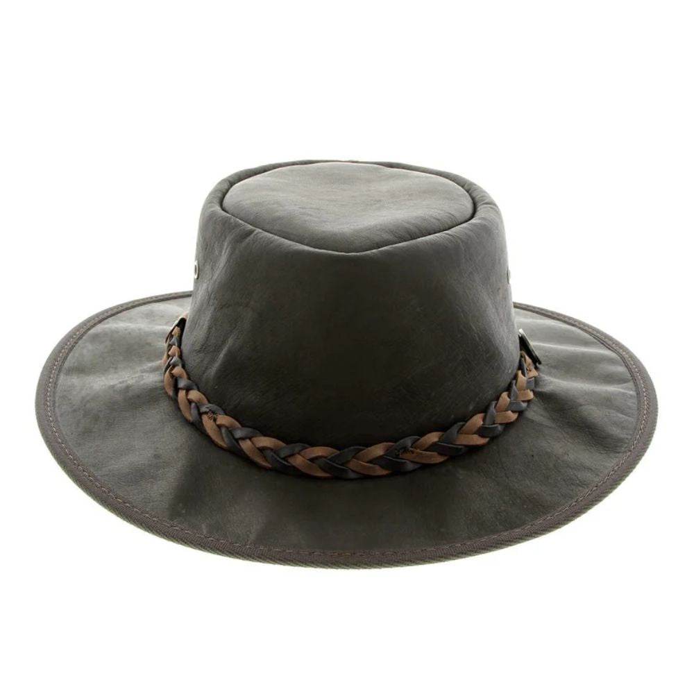 Black Outback Leather Hat - CoreFlexInd