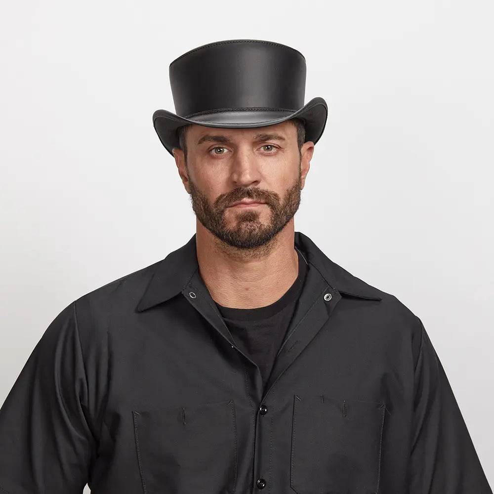 Bromley Mens Leather Top Hat - CoreFlexInd