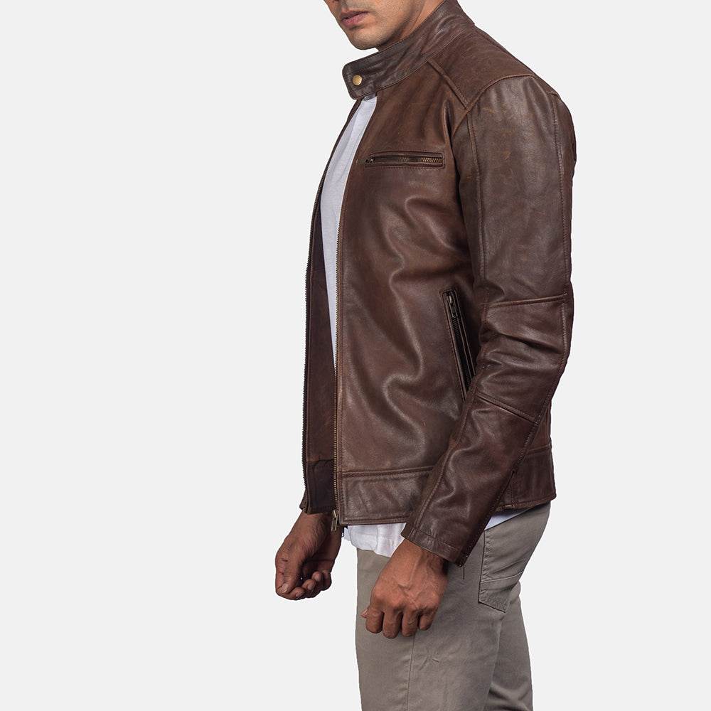 Bronco Brown Biker Jacket - CoreFlexInd