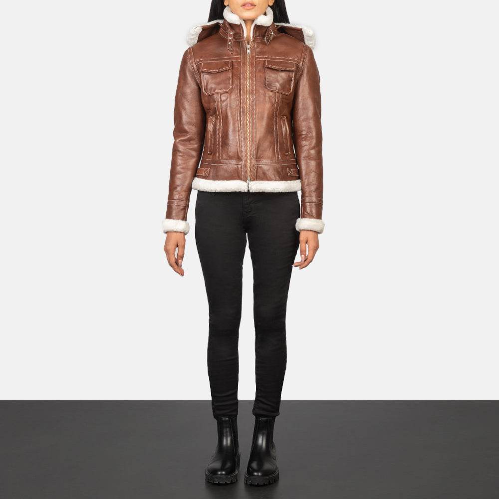 Brown Shearling Jacket Womens - CoreFlexInd