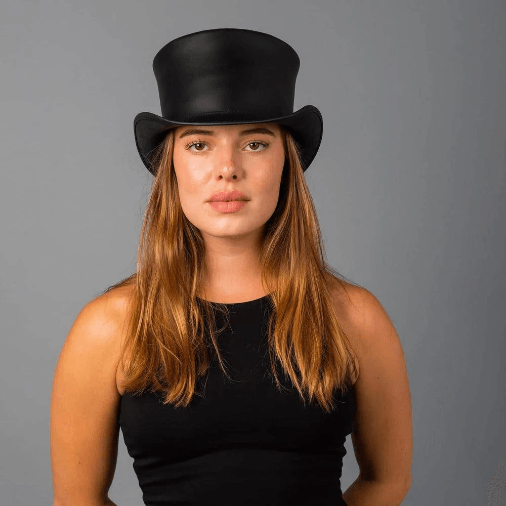 Bucket Womens Leather Top Hat - CoreFlexInd