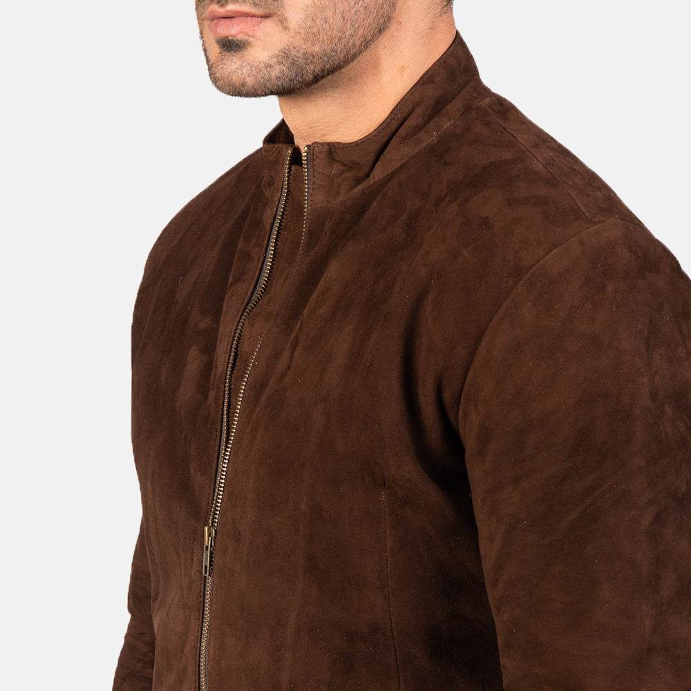 Brown Suede Biker Jacket - CoreFlexInd