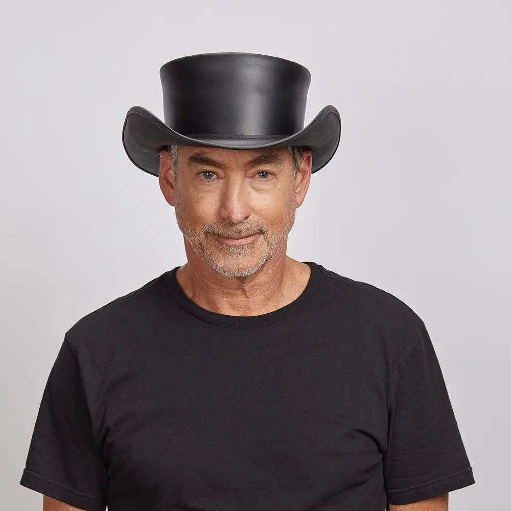 Wide Brim Leather Hat - CoreFlexInd