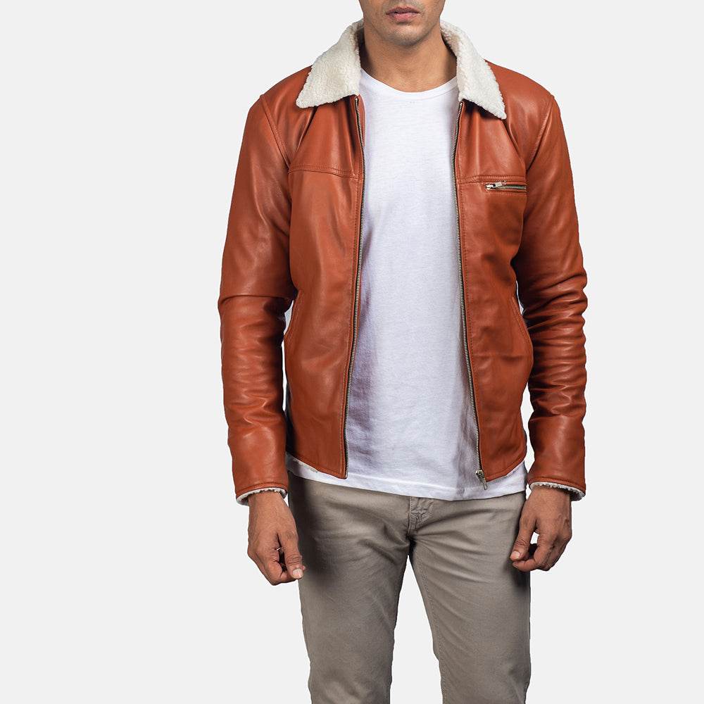 Dan Frost Tan Shearling Jacket - CoreFlexInd