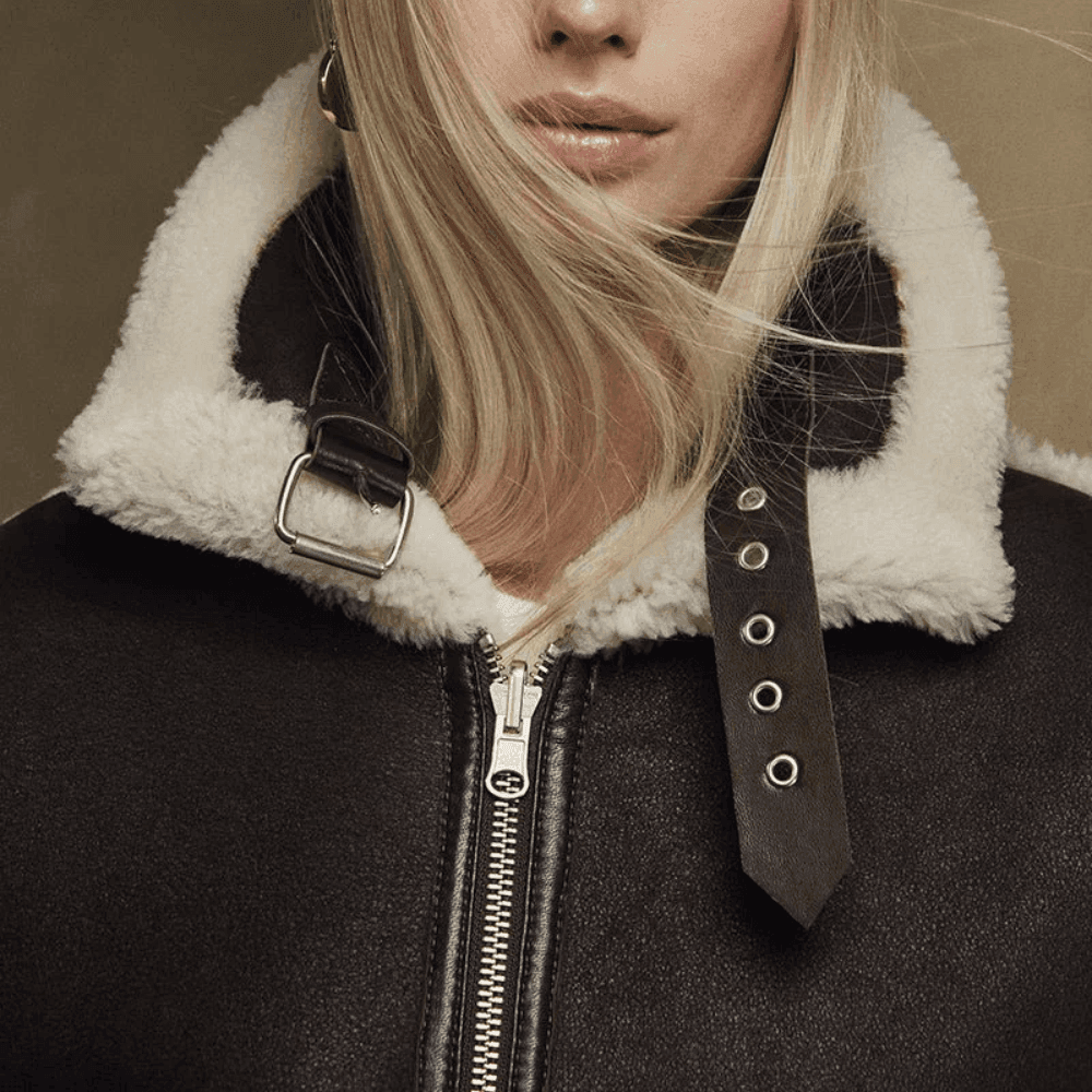 Faux Shearling Jacket for Women - CoreFlexInd