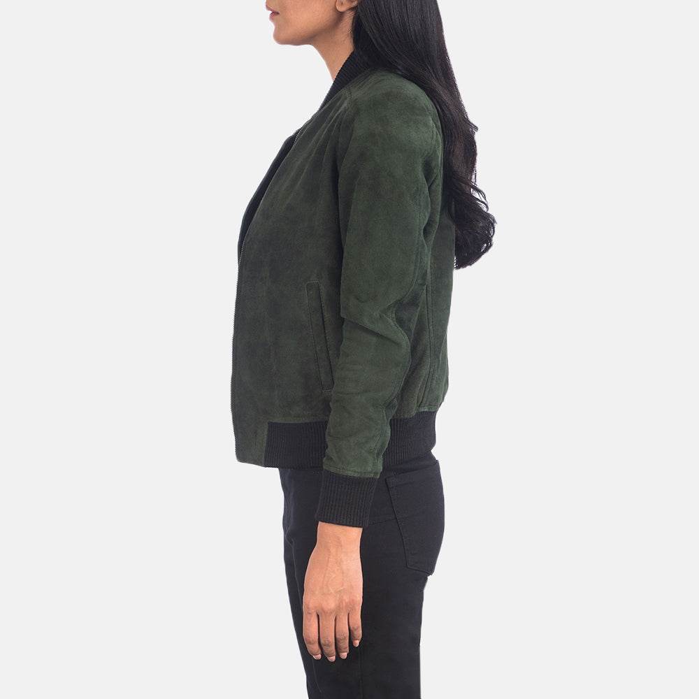Green Bomber Jacket Womens - CoreFlexInd