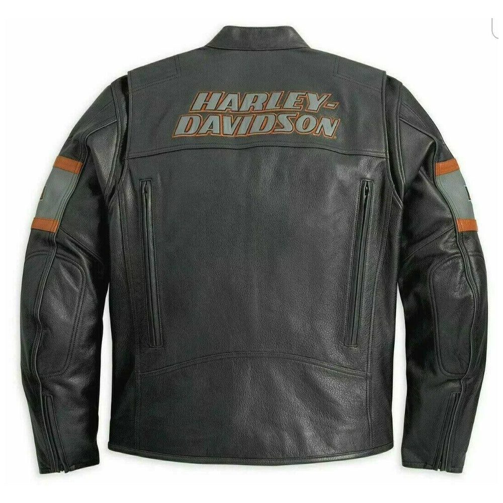 HD Bikerjakke i ekte skinn