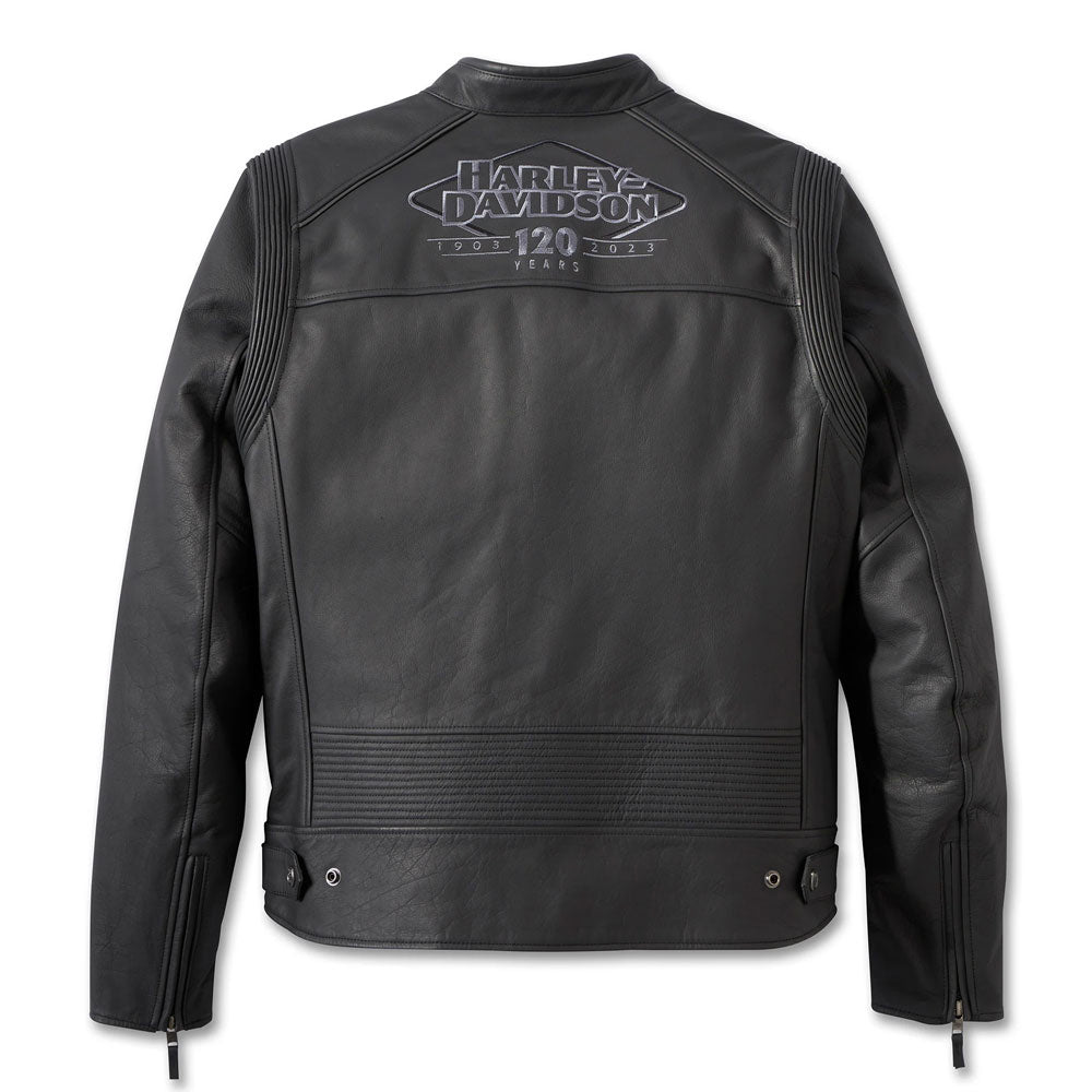 H-D Leather Jacket 120th Anniversary Revelry Schwarz