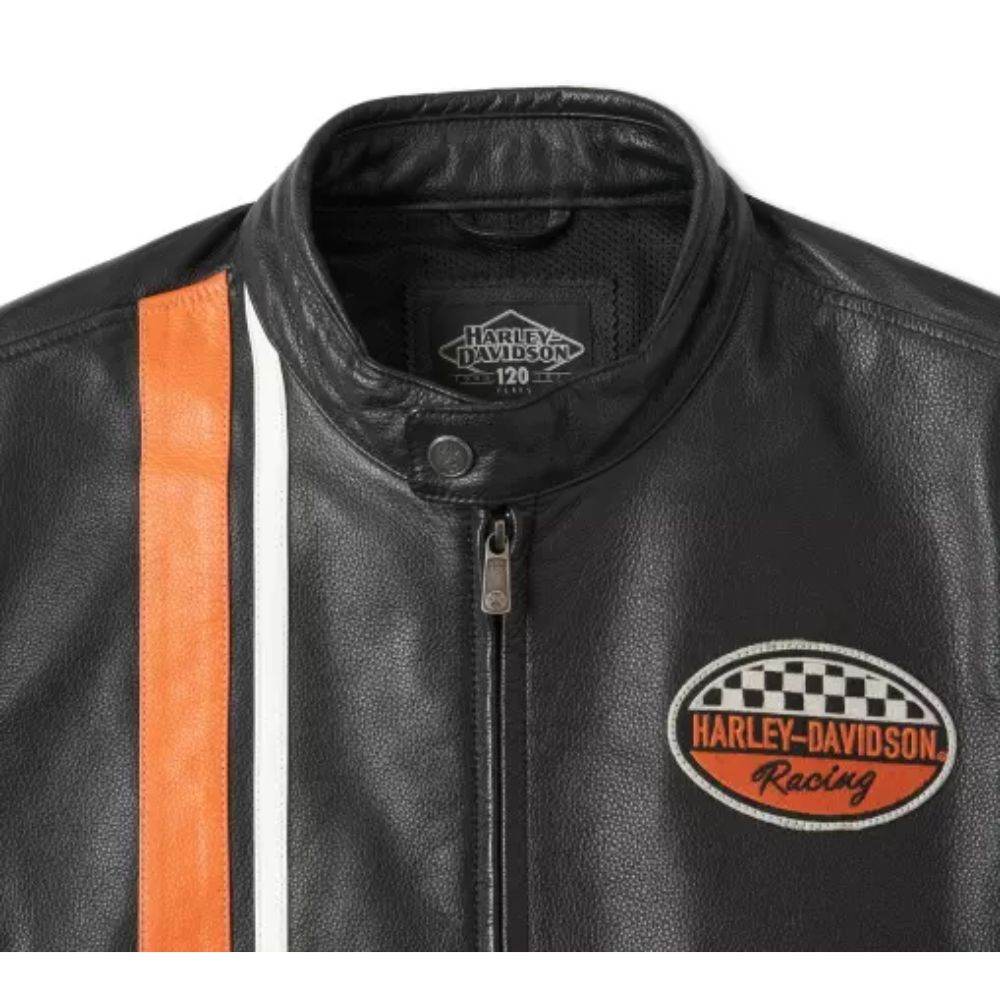 H-D Men's Leather Jacket 120th Anniversary Black - CoreFlexInd