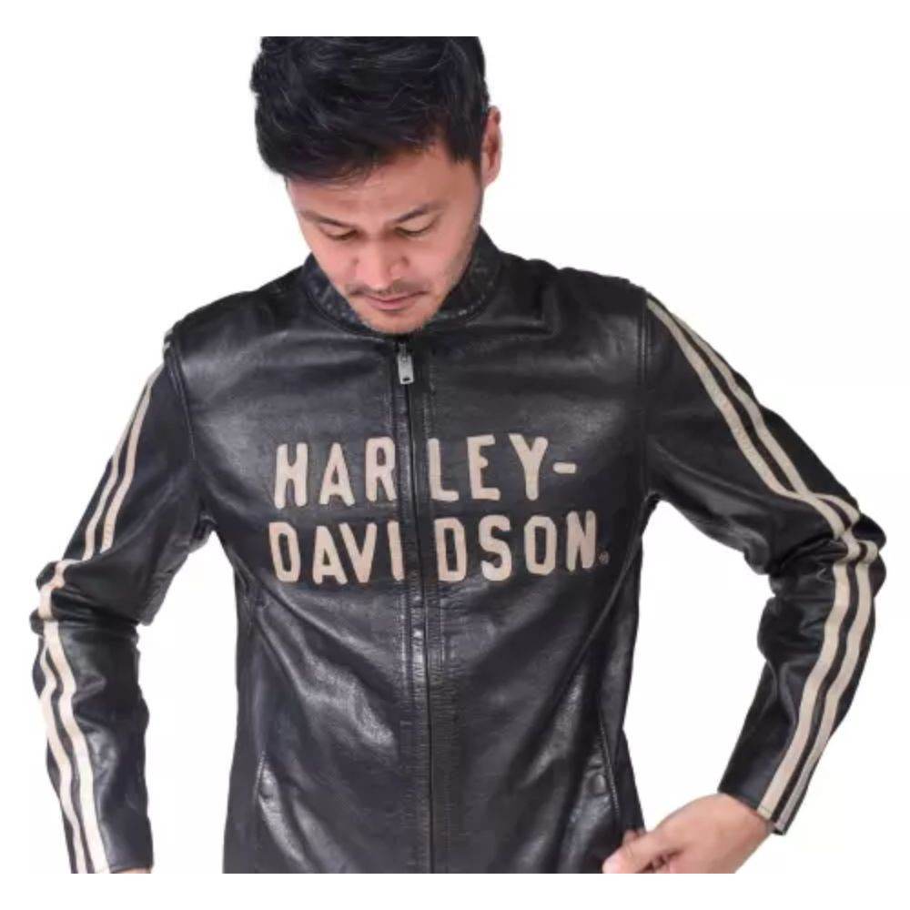 H-D Men's Leather Jacket Sleeve Stripe - CoreFlexInd