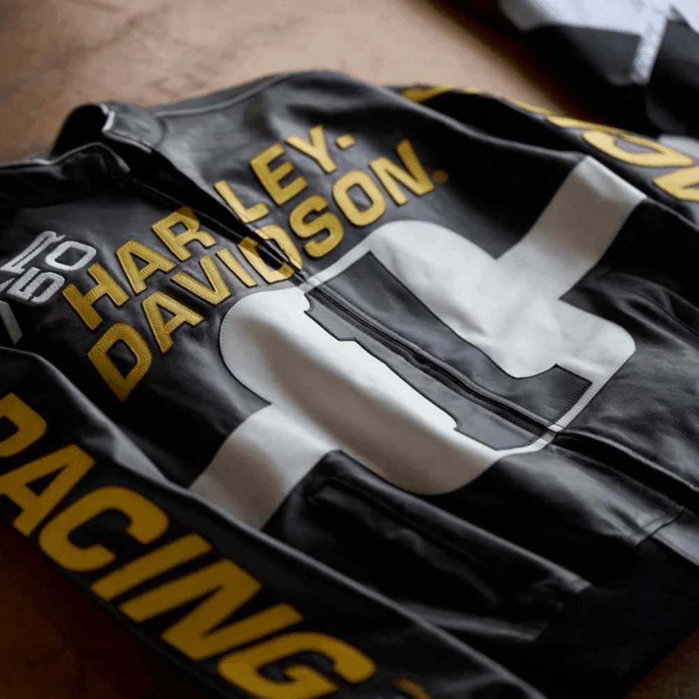H-D Men's Start Your Engines Leather Racing Jacket - CoreFlexInd