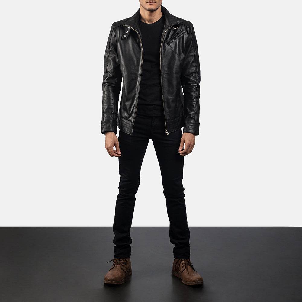 Heritage Black Biker Jacket - CoreFlexInd