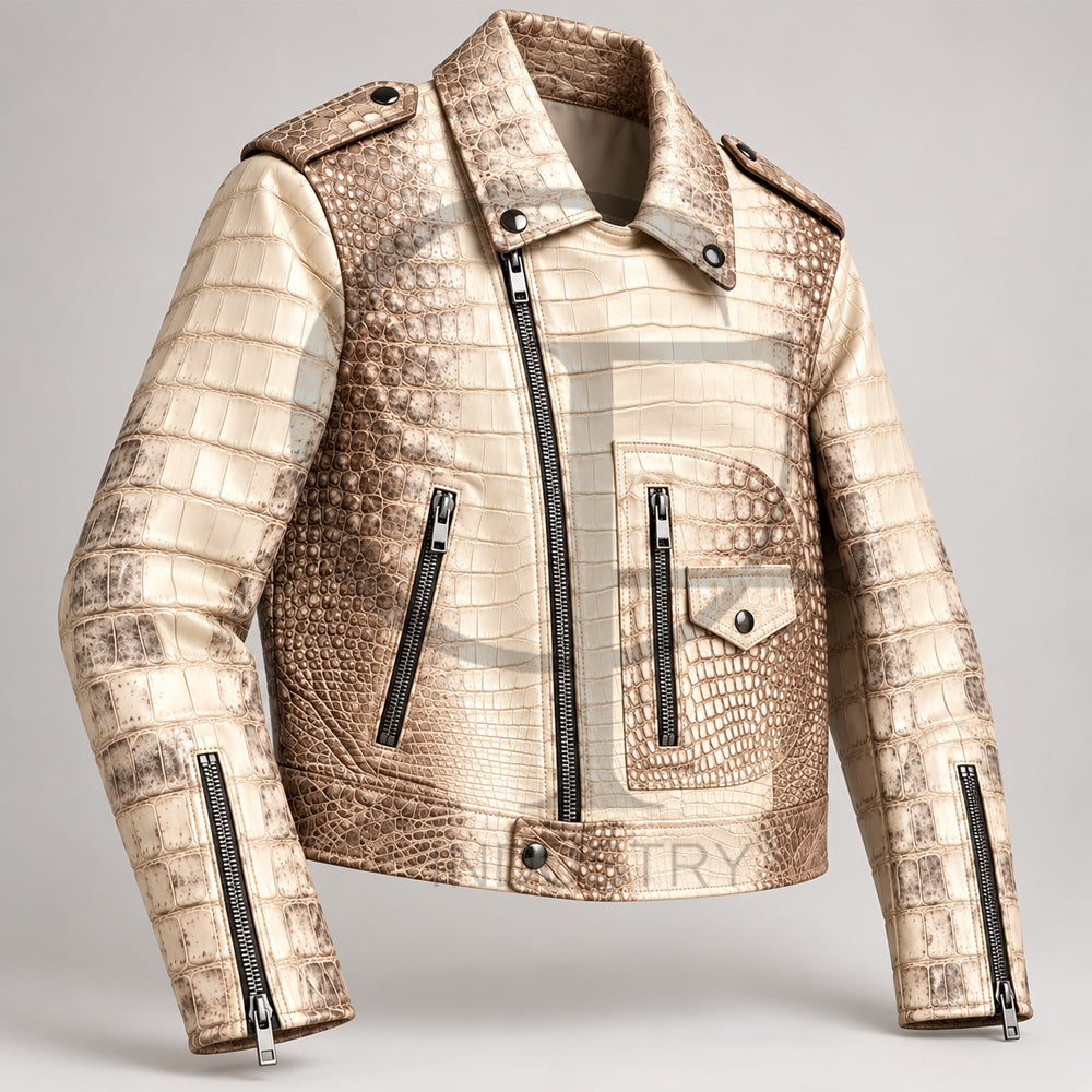 Himalayan Crocodile Leather Jacket