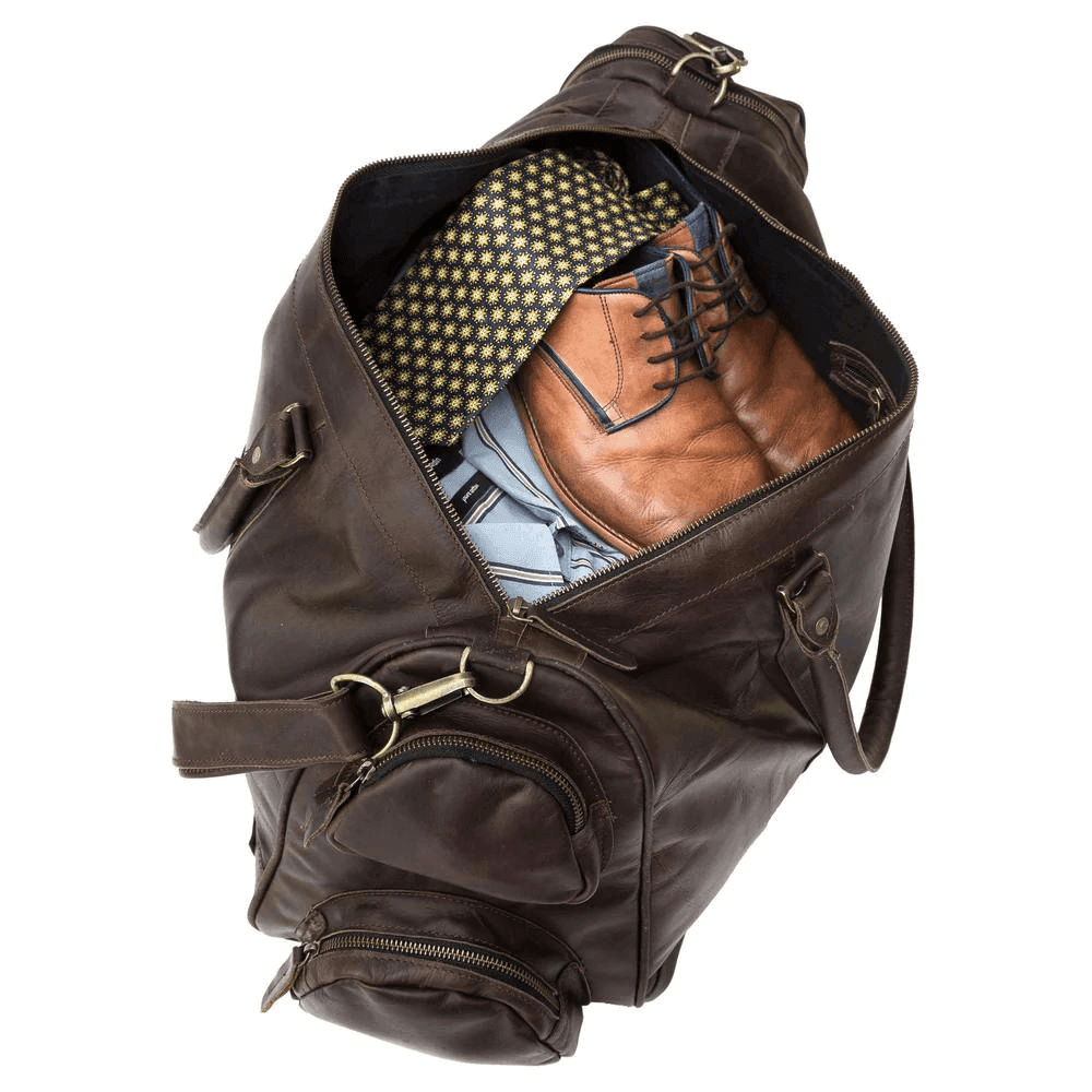 Large Leather Duffle Bag - CoreFlexInd