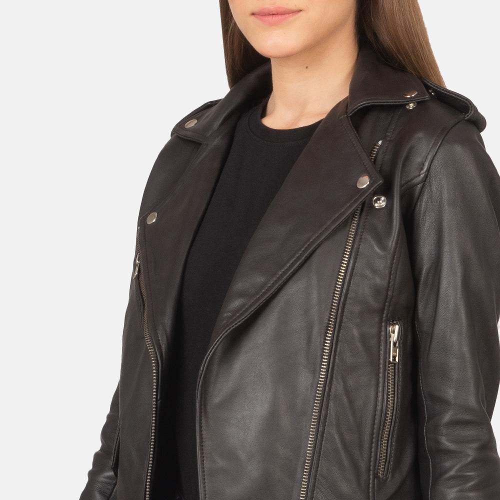 Leather Biker Jacket Women - CoreFlexInd