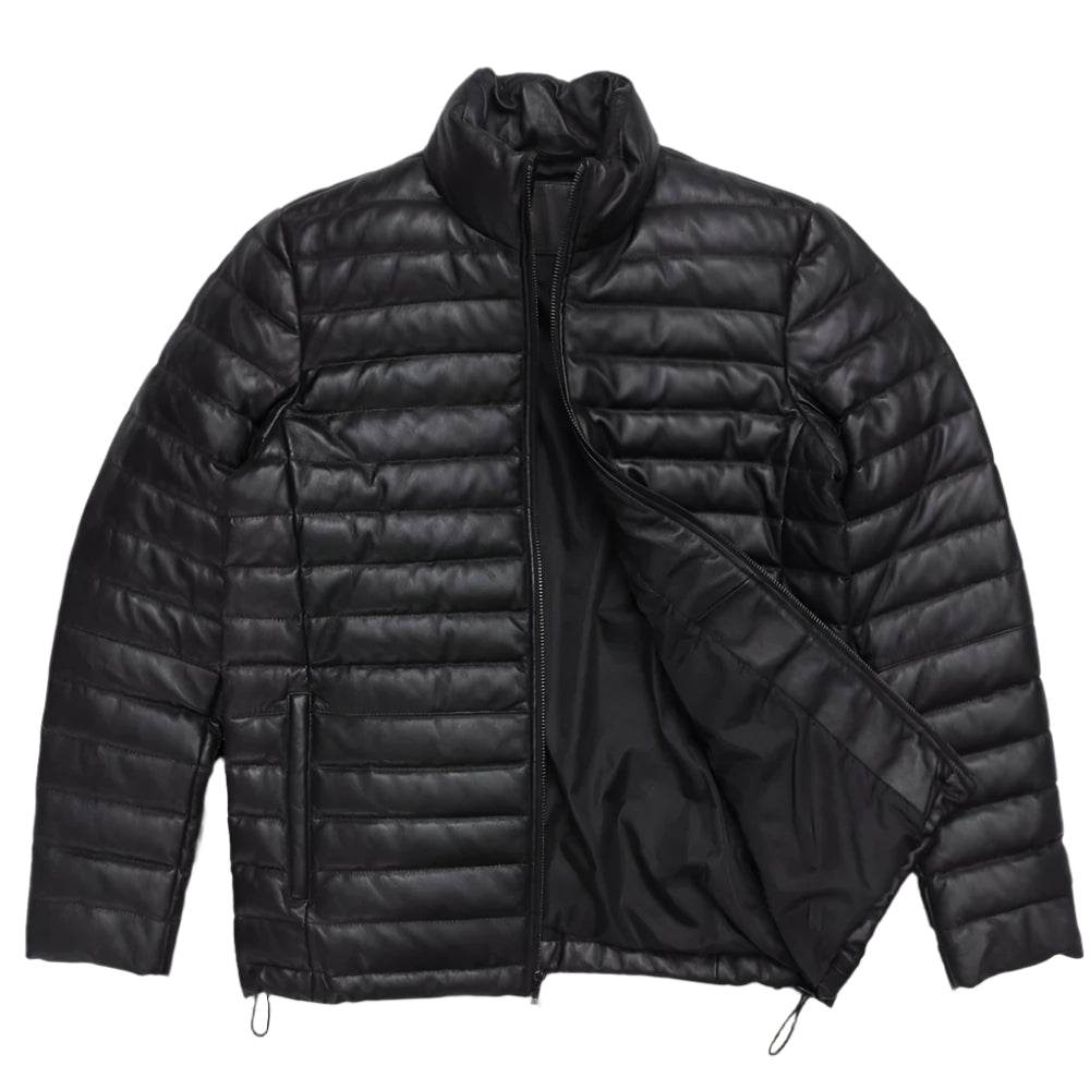 Leather Bubble Jacket For Men Bridger - CoreFlexInd