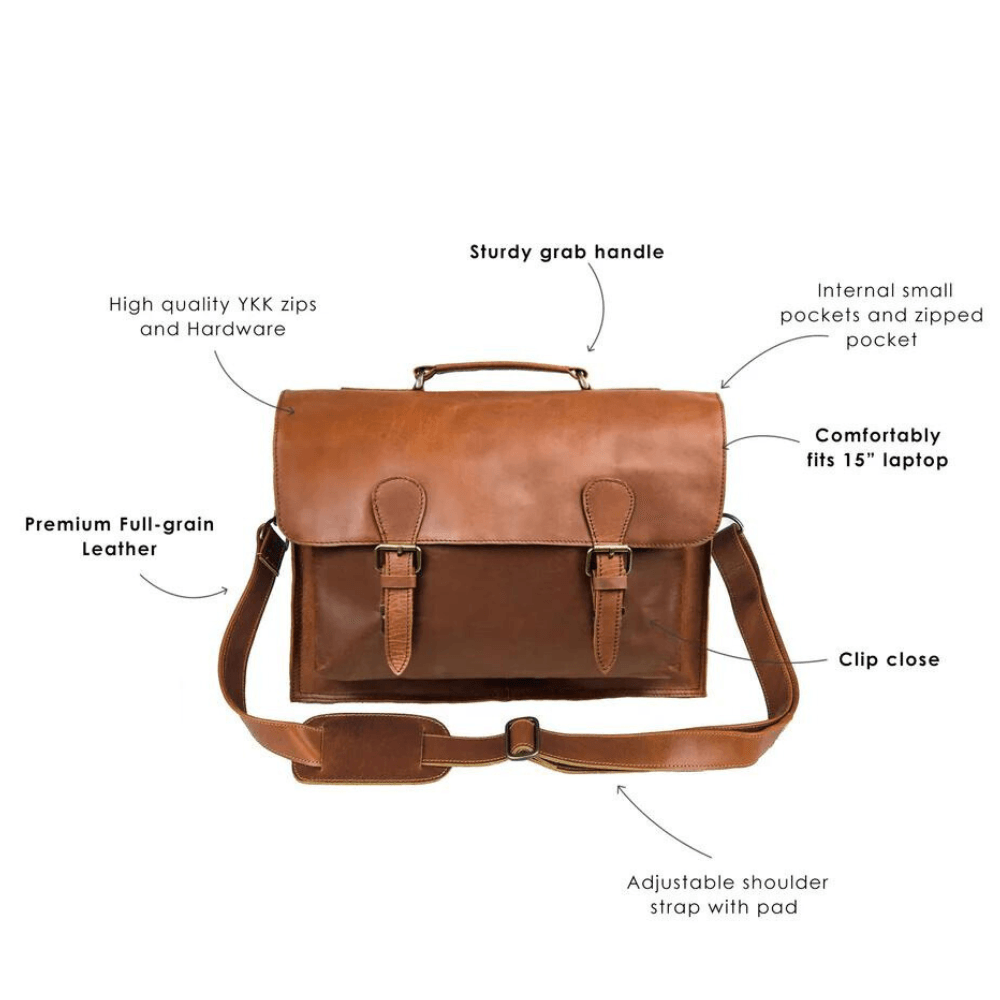 Leather Satchel Purse - CoreFlexInd