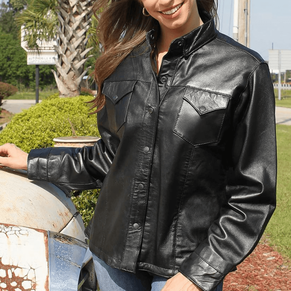 Leather Shirts For Ladies - CoreFlexInd