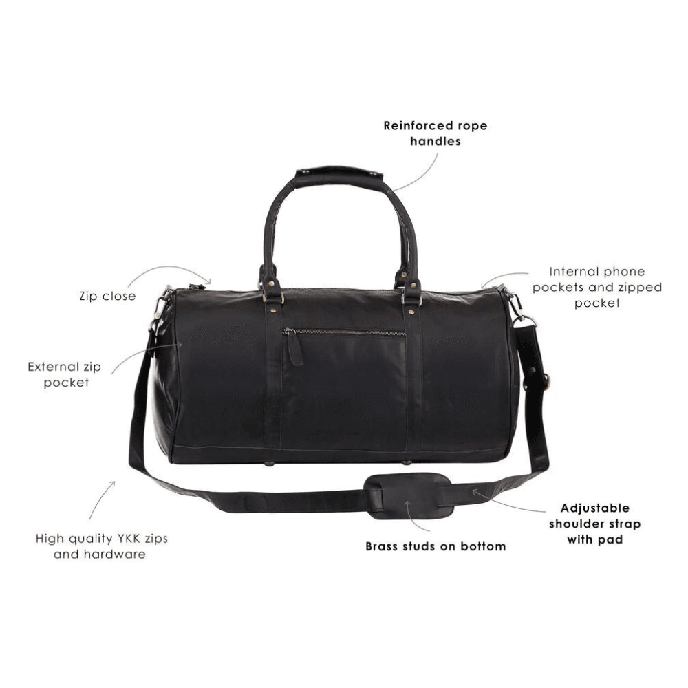 Leather Weekender Bag Mens - CoreFlexInd