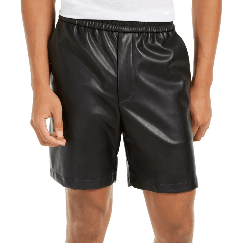 Sheepskin Black Leather Shorts - CoreFlexInd