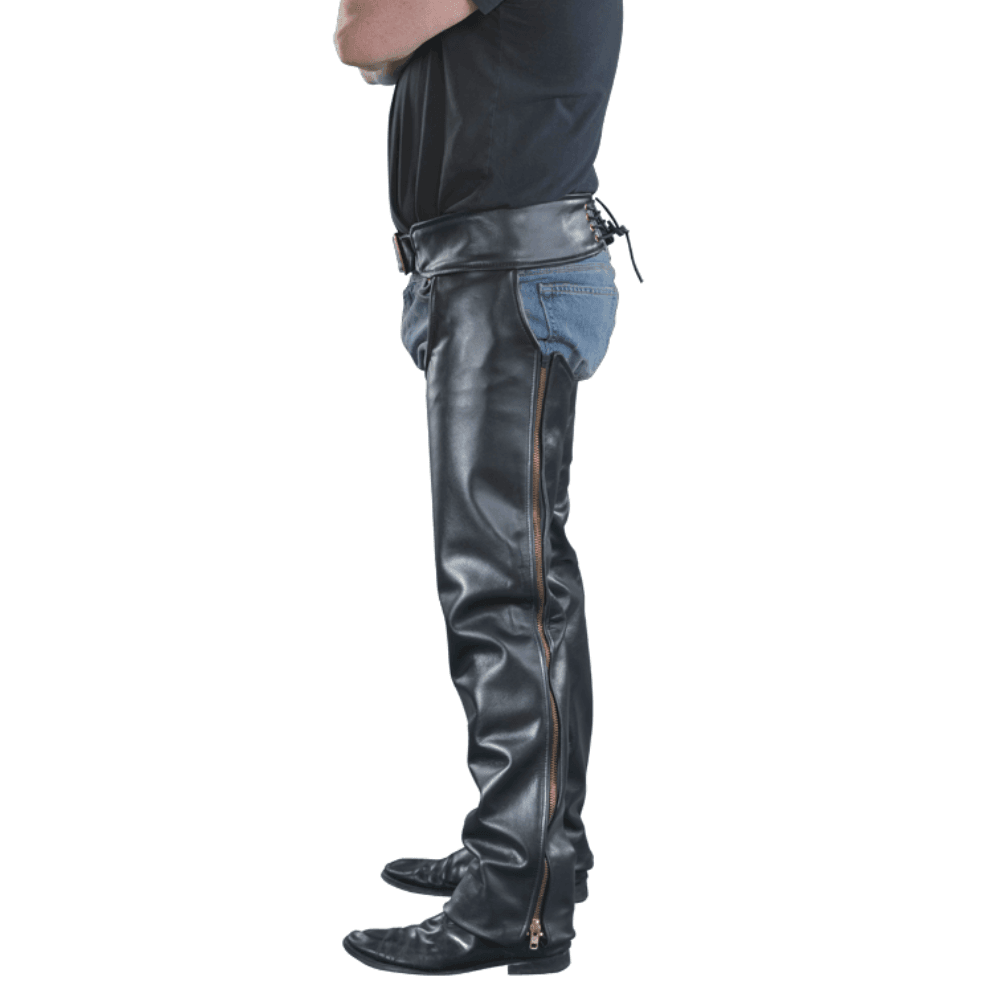 Men Leather Motorcycle Chaps - CoreFlexInd
