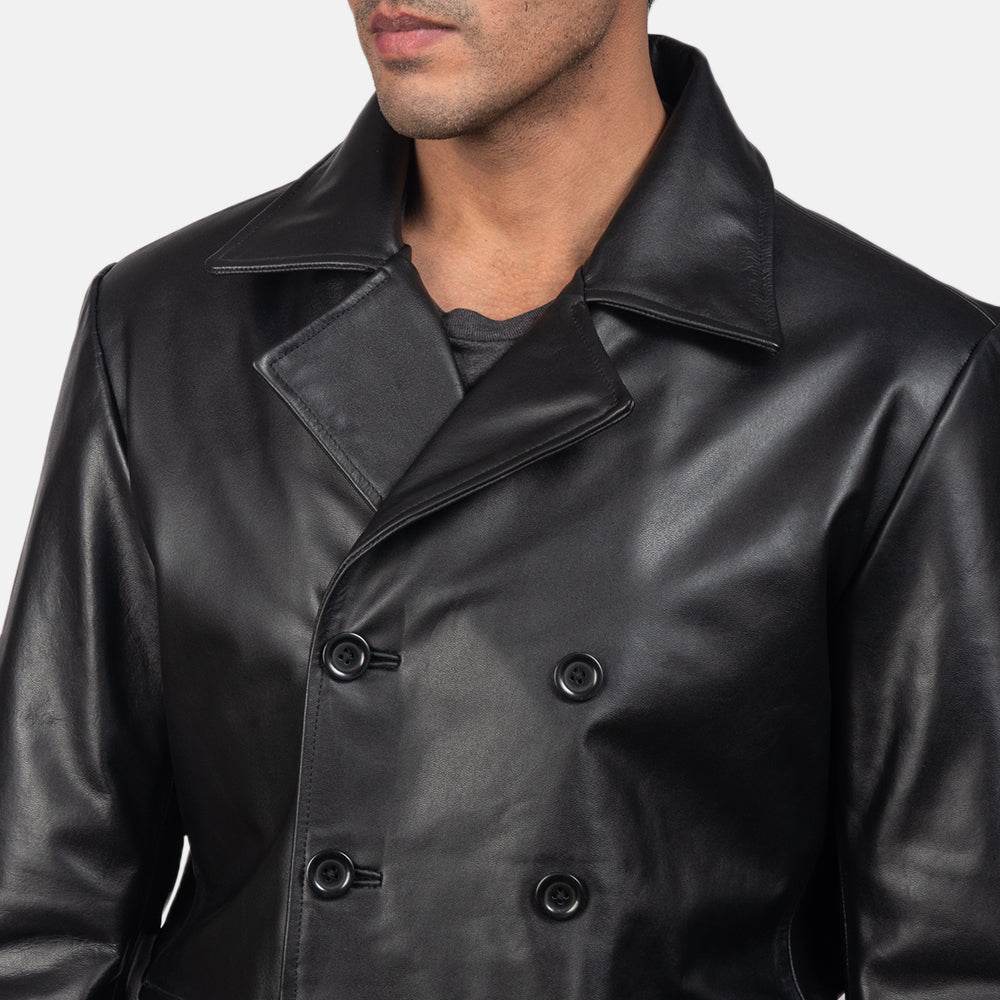 Men Long Leather Blazer - CoreFlexInd