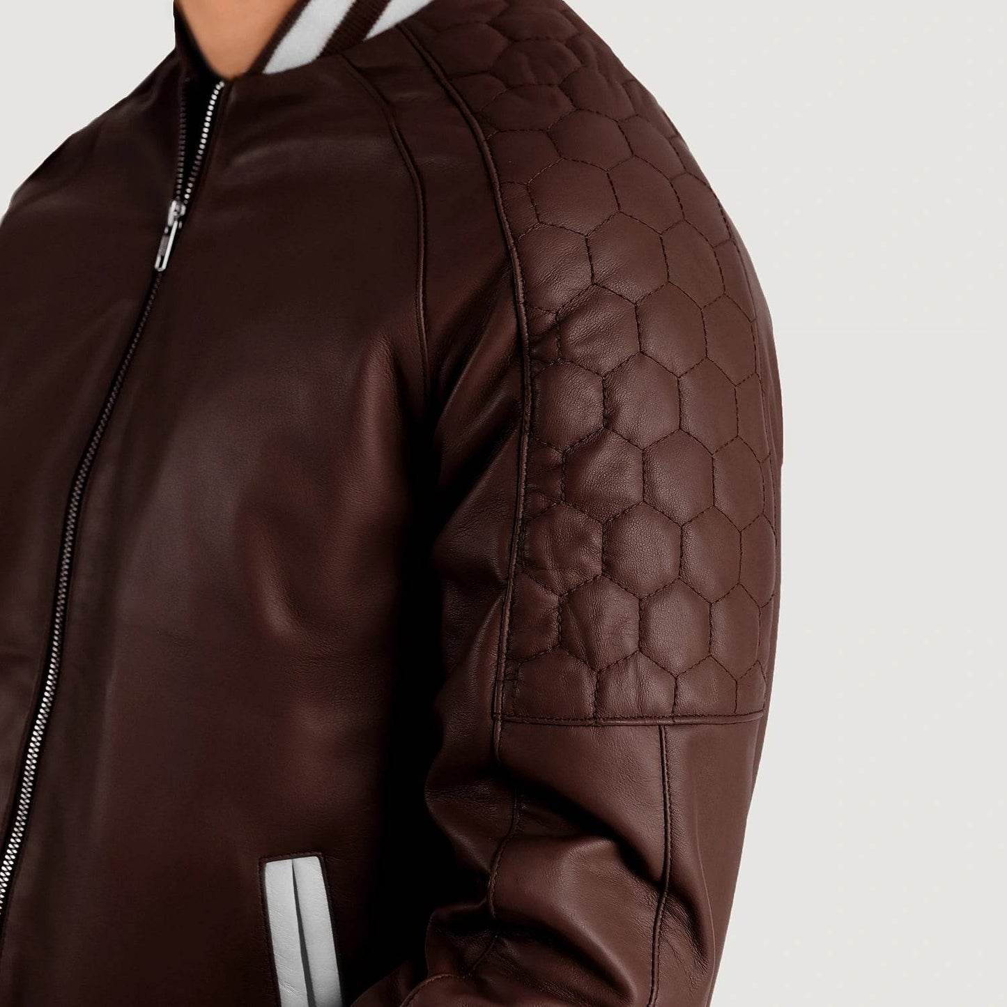 Pascal Maroon Leather Varsity Jacket - CoreFlexInd