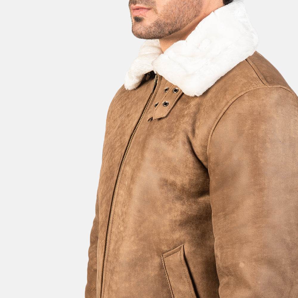 Mens Faux Shearling Coat - CoreFlexInd