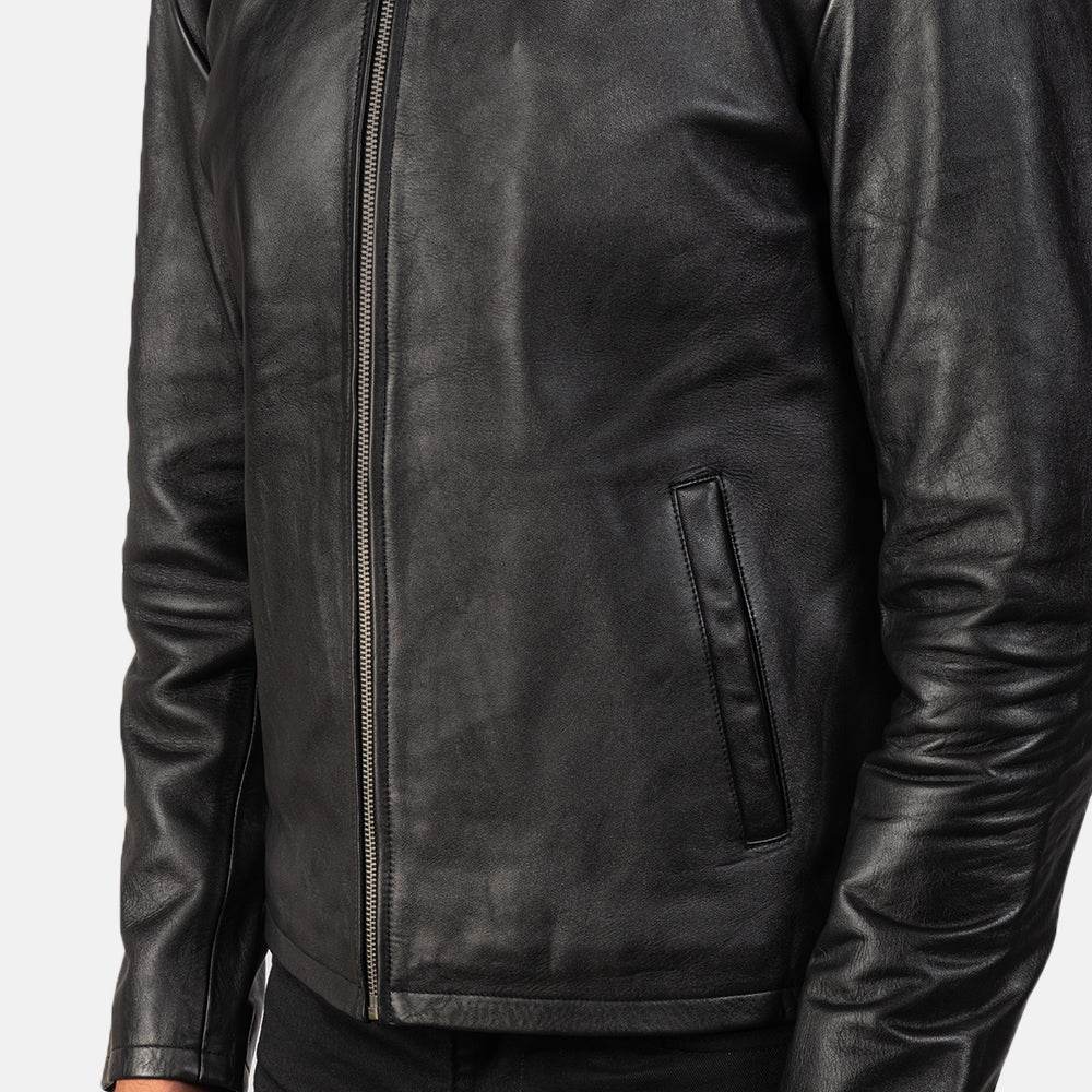 Mens Leather Biker Jacket - CoreFlexInd