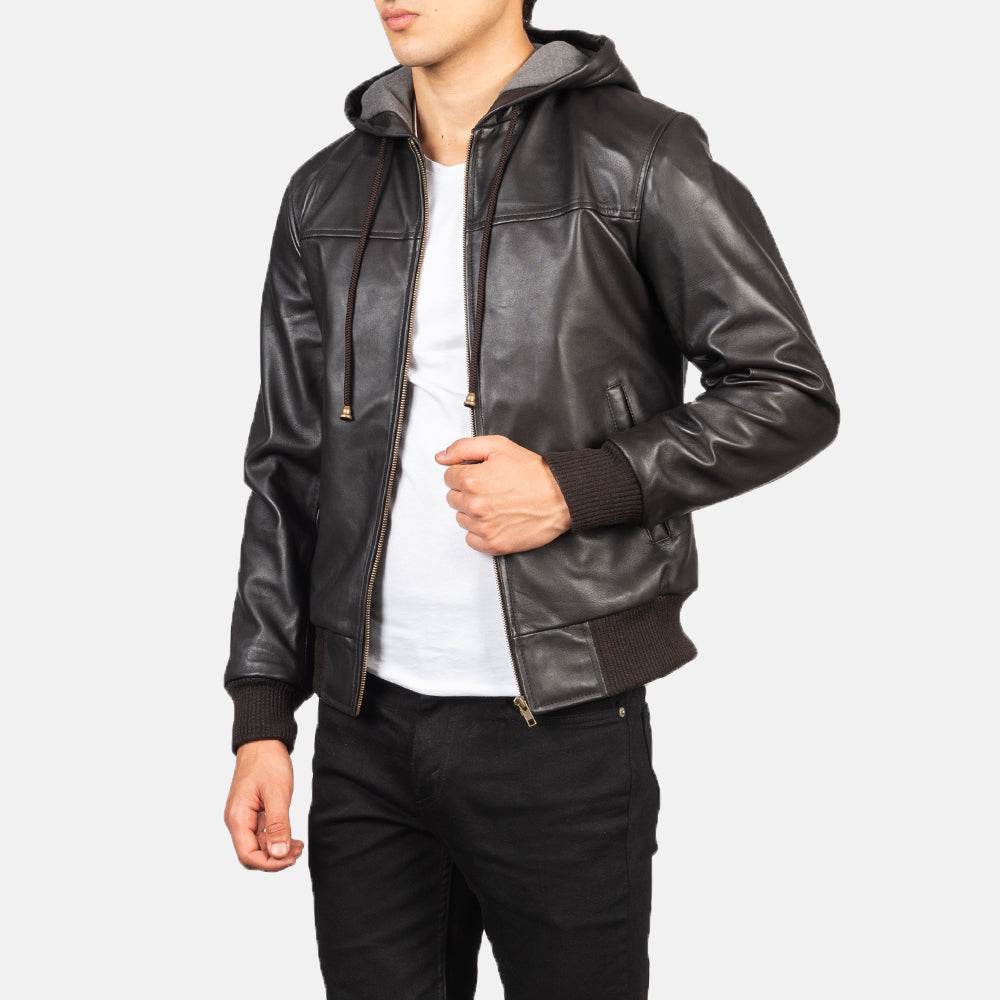 Mens Leather Bomber Jacket - CoreFlexInd