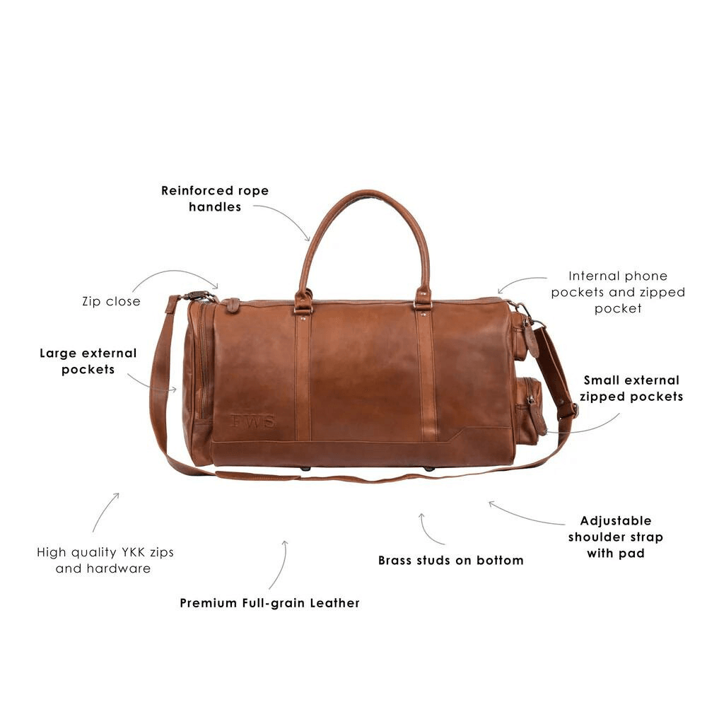 Mens Leather Duffle - CoreFlexInd