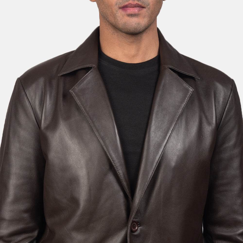 Mens Leather Suit Jacket - CoreFlexInd