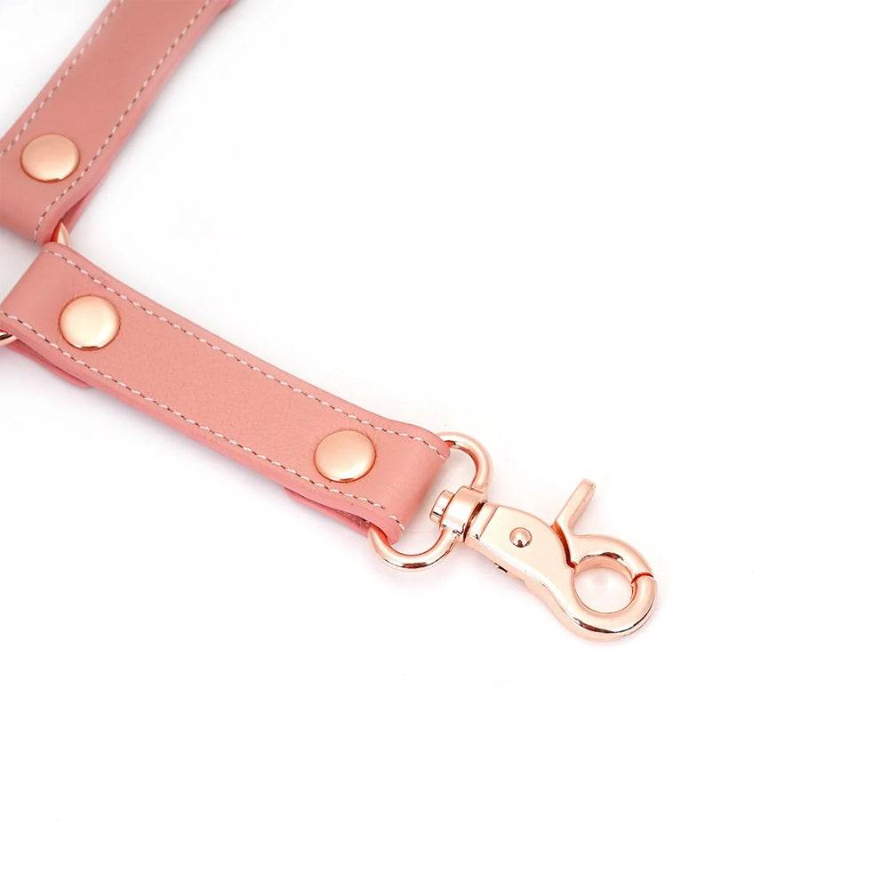 Pink Leather Hogtie with Rose Gold Hardware - CoreFlexInd