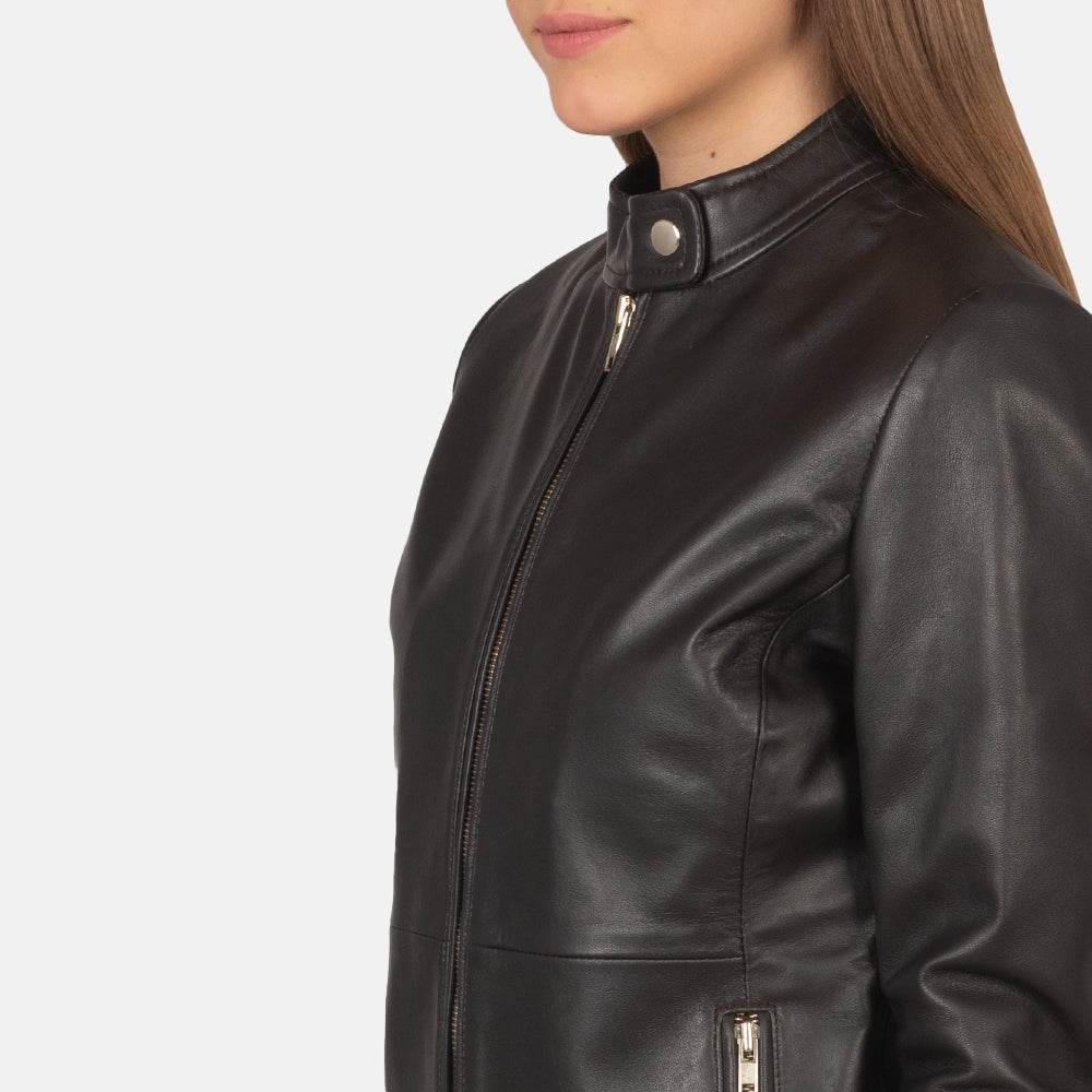 Rave Brown Leather Biker Jacket - CoreFlexInd