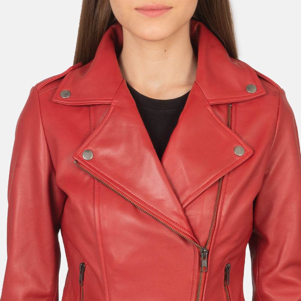 Red Bomber Jacket Women - CoreFlexInd