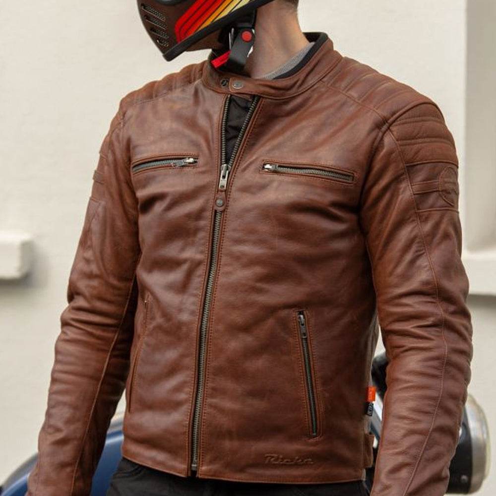 Richa Daytona 2 Leather Jacket - Brown - CoreFlexInd