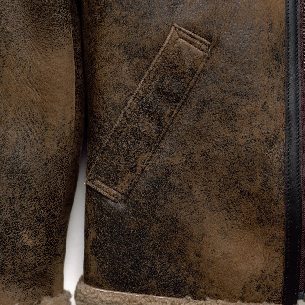 Shearling Sheepskin Aviator Jacket