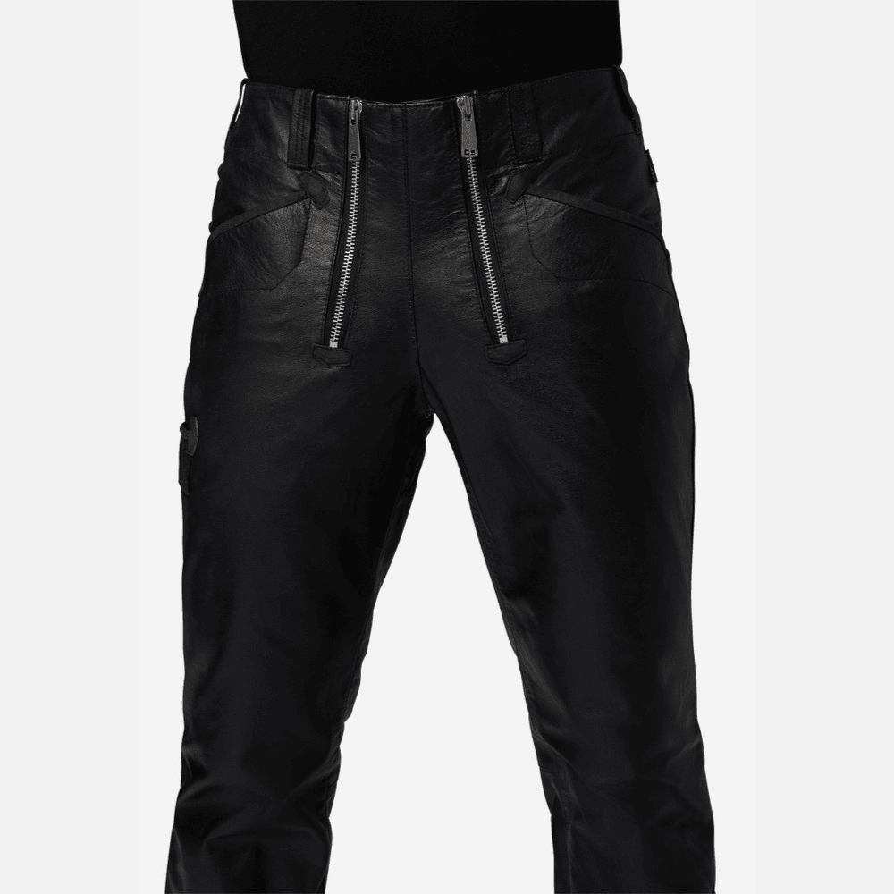 Stacked Leather Pants Mens - CoreFlexInd