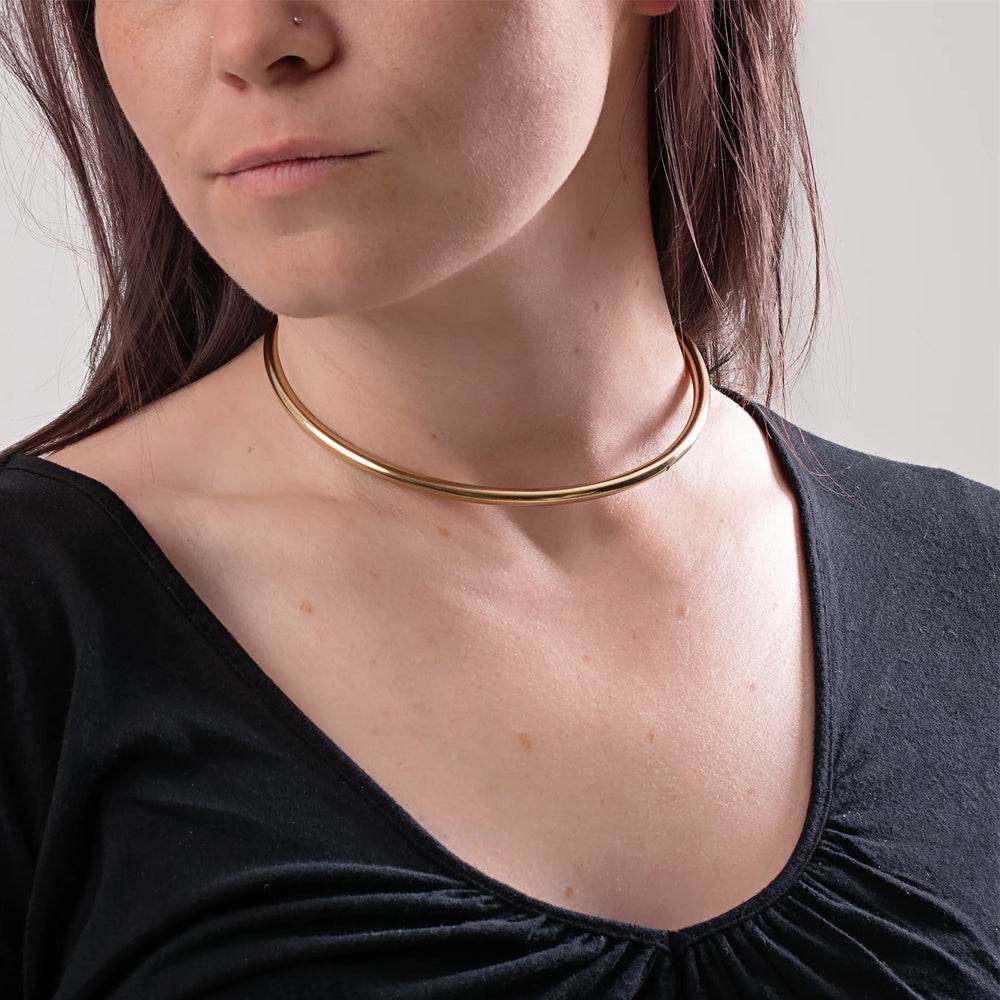 Thin Infinity Collar Gold Finish - CoreFlexInd
