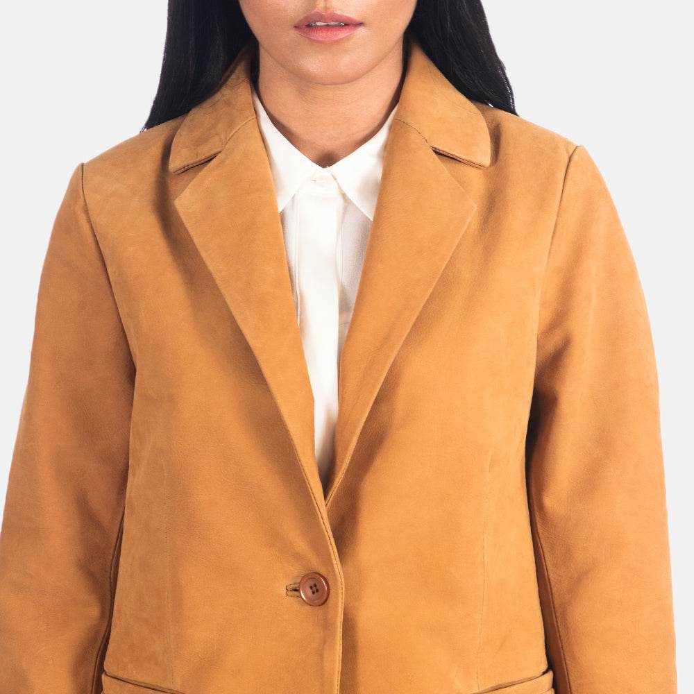 Women Brown Leather Coat - CoreFlexInd